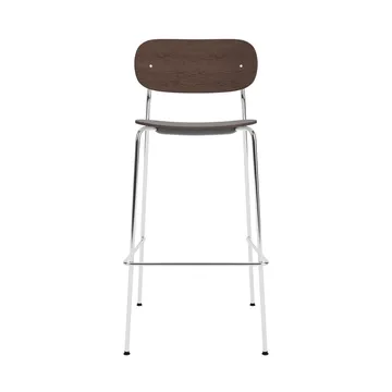 Co Bar Chair bar stool - Dark stained oak-chromed steel, 75 cm - Audo Copenhagen