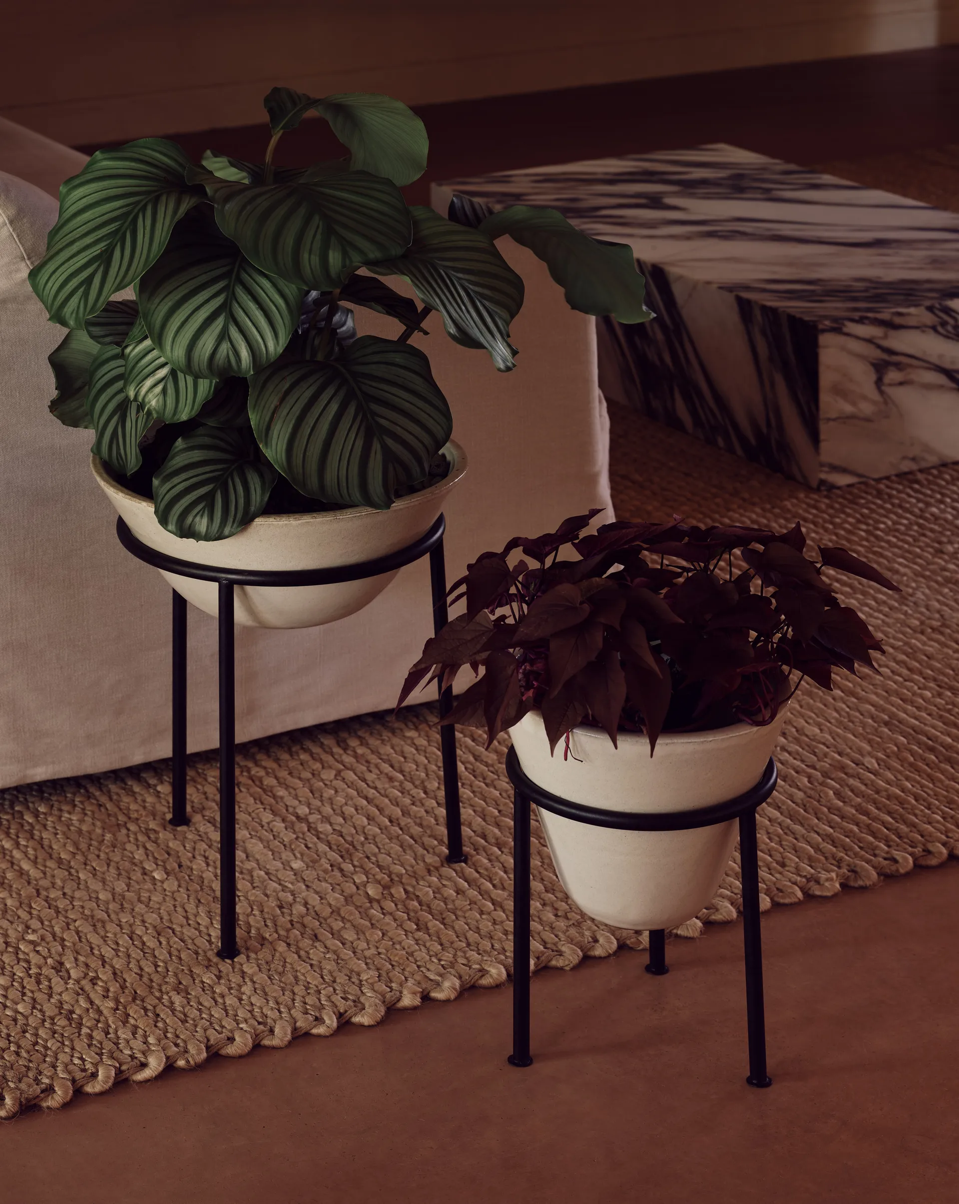 Daiza flower pot with st Ø25x35 cm, Ivory Audo Copenhagen