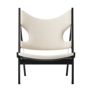 Knitting lounge chair - Barnum Bouclé 24-black oak - Audo Copenhagen