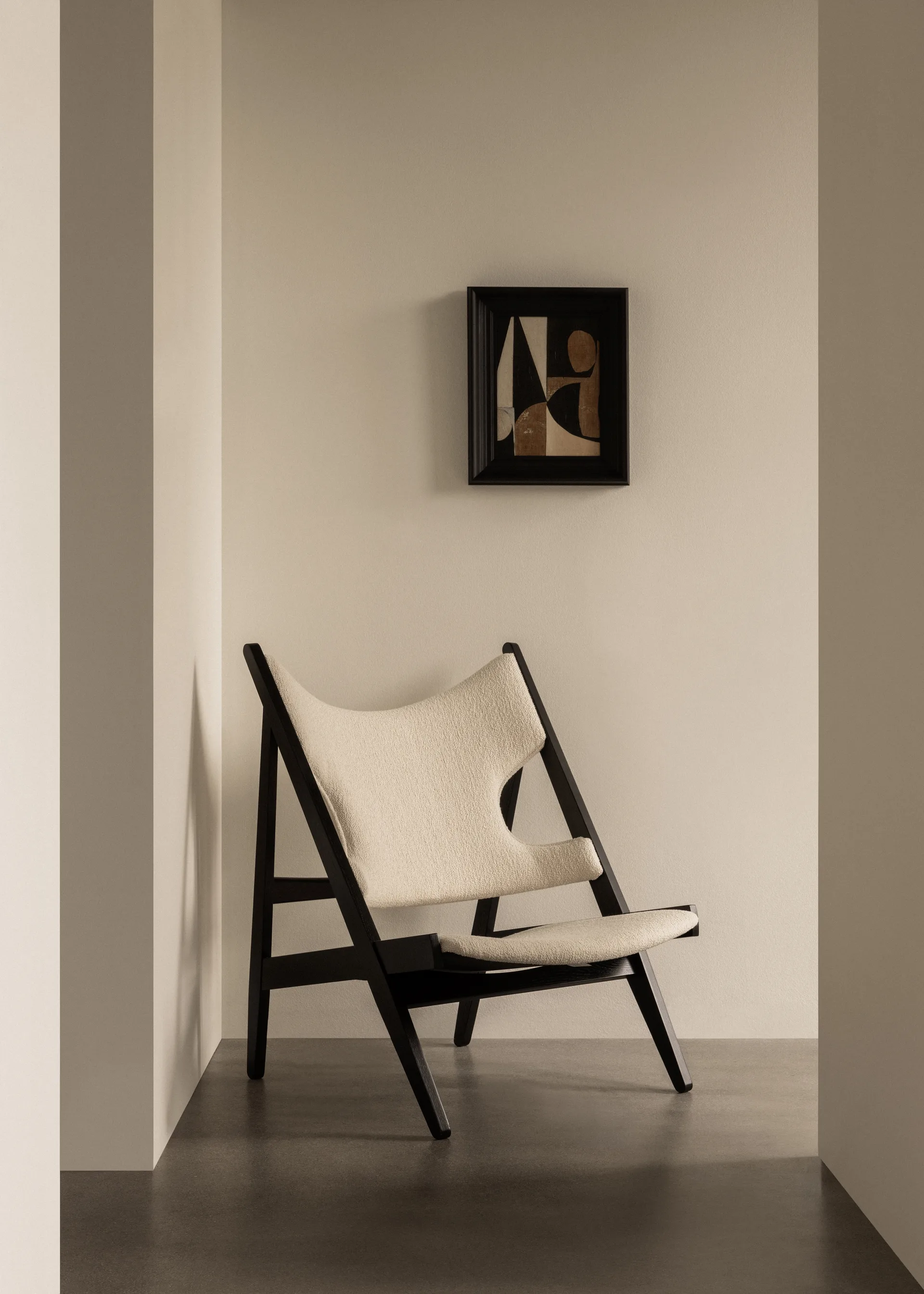Knitting lounge chair, Barnum Bouclé 24-black oak Audo Copenhagen