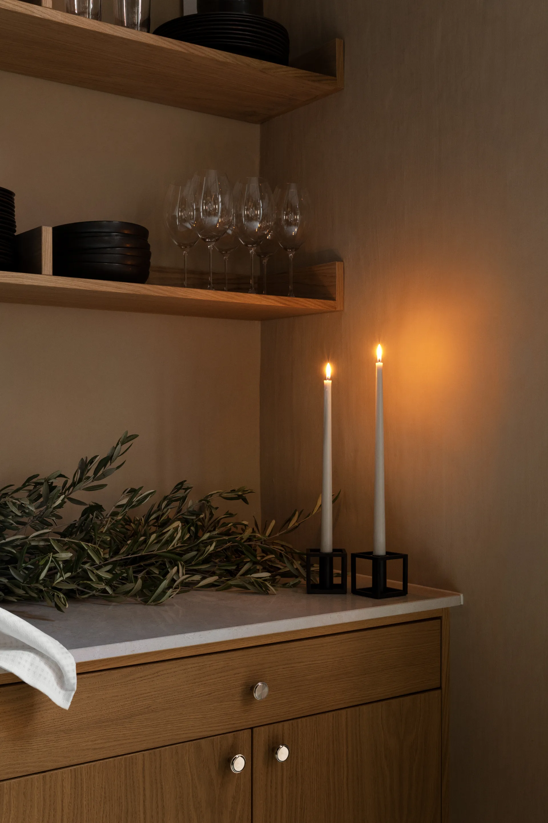 Kubus 1 candle holder, black Audo Copenhagen