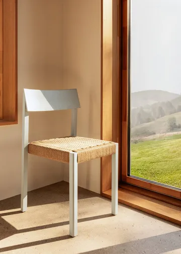 Mauro chair - Linen blue oak-paper cord - Audo Copenhagen