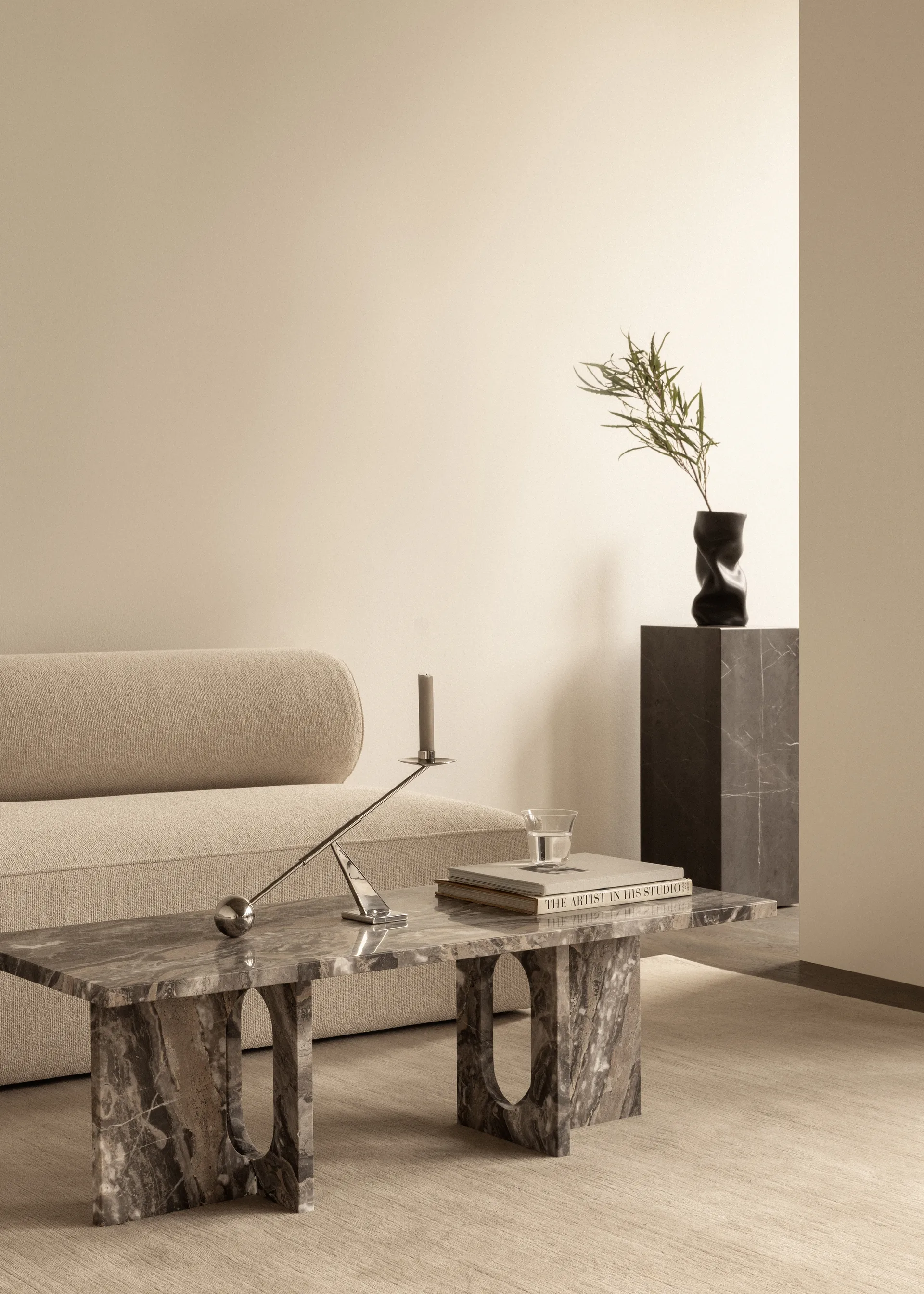 Plinth tall sidetable 30x30x51 cm, Grey galaxy Audo Copenhagen
