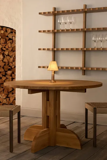 Puffin Dining Table oak veneer natural - Natural oak veneer, Ø120 cm - Audo Copenhagen