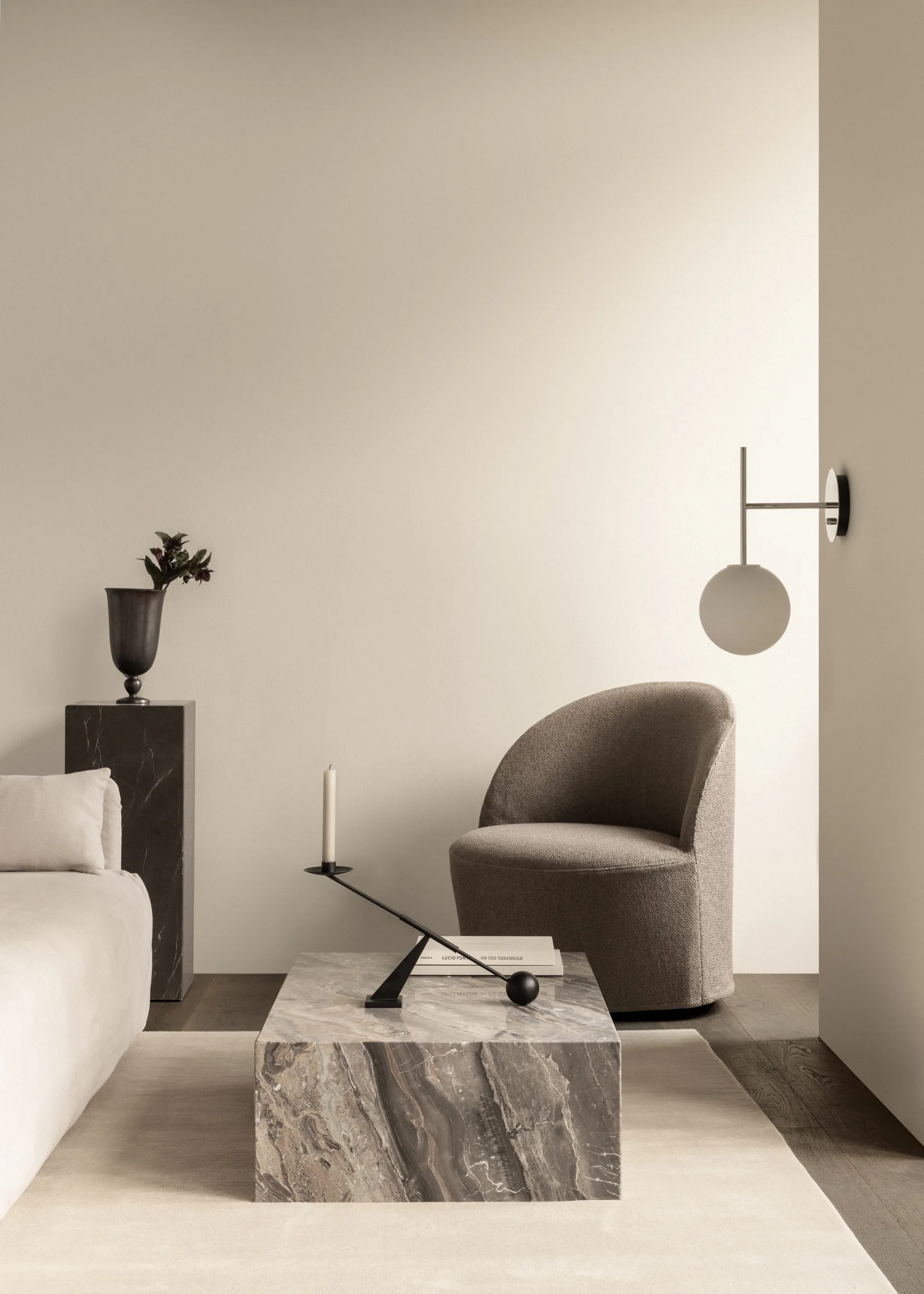 TR Bulb Suspended wall lamp, Polished steel Audo Copenhagen