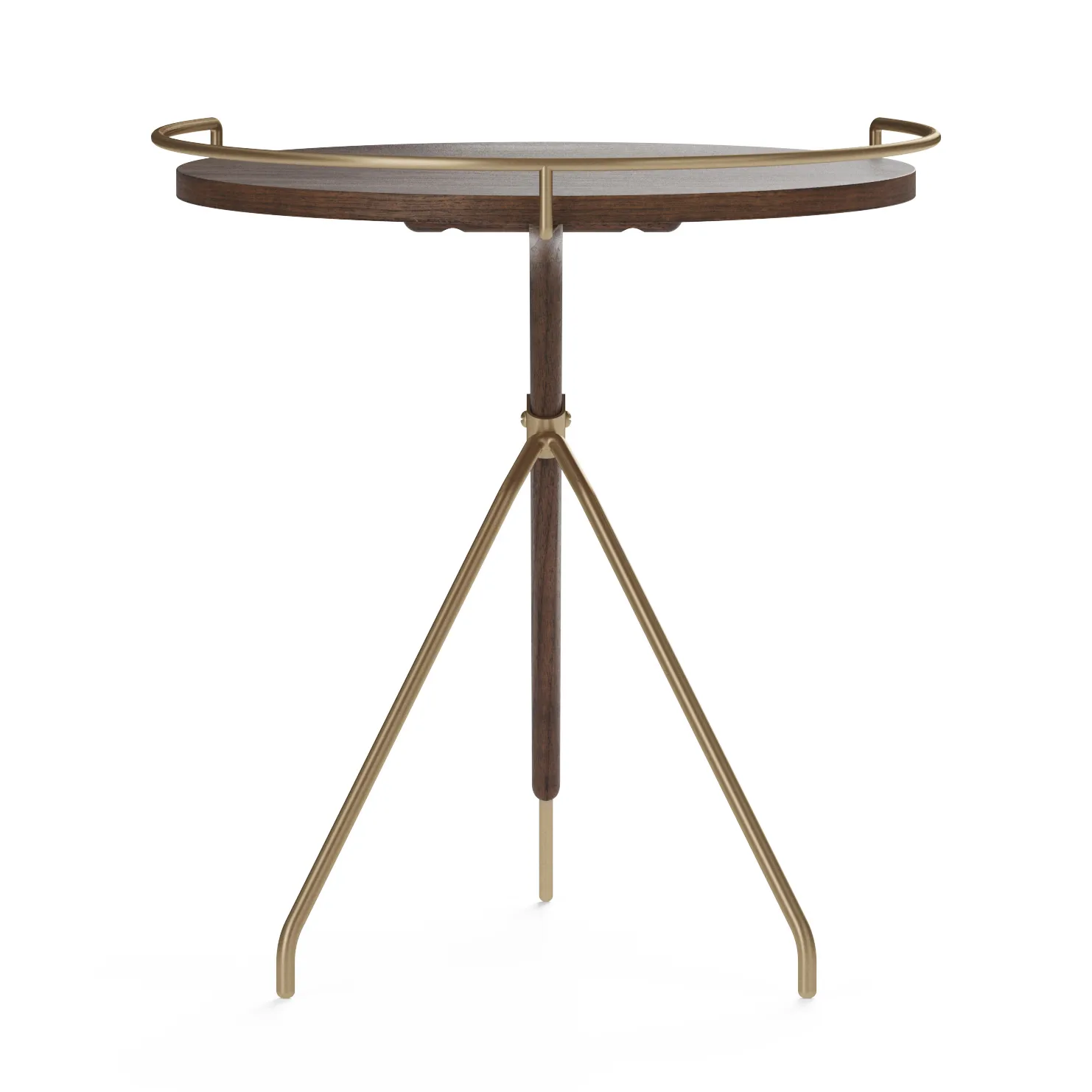 Umanoff side table wallnut-polished brass, 45 cm Audo Copenhagen