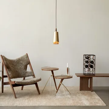 Umanoff side table wallnut-polished brass - 60 cm - Audo Copenhagen