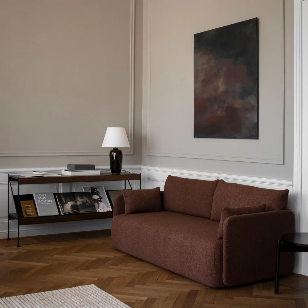 Zet shelving system, Natural oak, 1x3, black steel base Audo Copenhagen