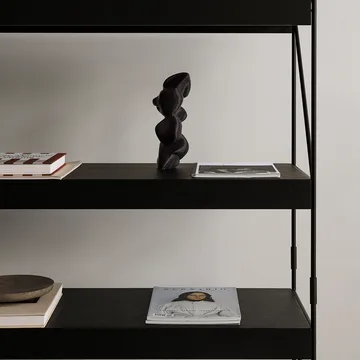 Zet shelving system - Natural oak, 1x3, black steel base - Audo Copenhagen