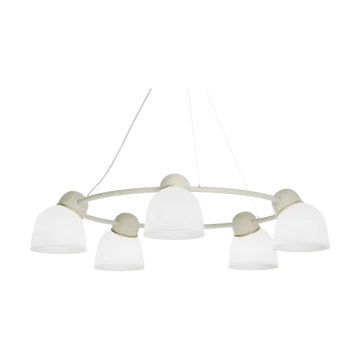 Bird chandelier Ø95.3 cm - Sand-brass-opal glass - Belid