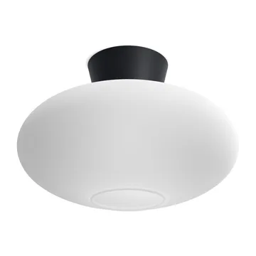 Bullo ceiling lamp XL opal glass Ø38 cm - Matt black - Belid