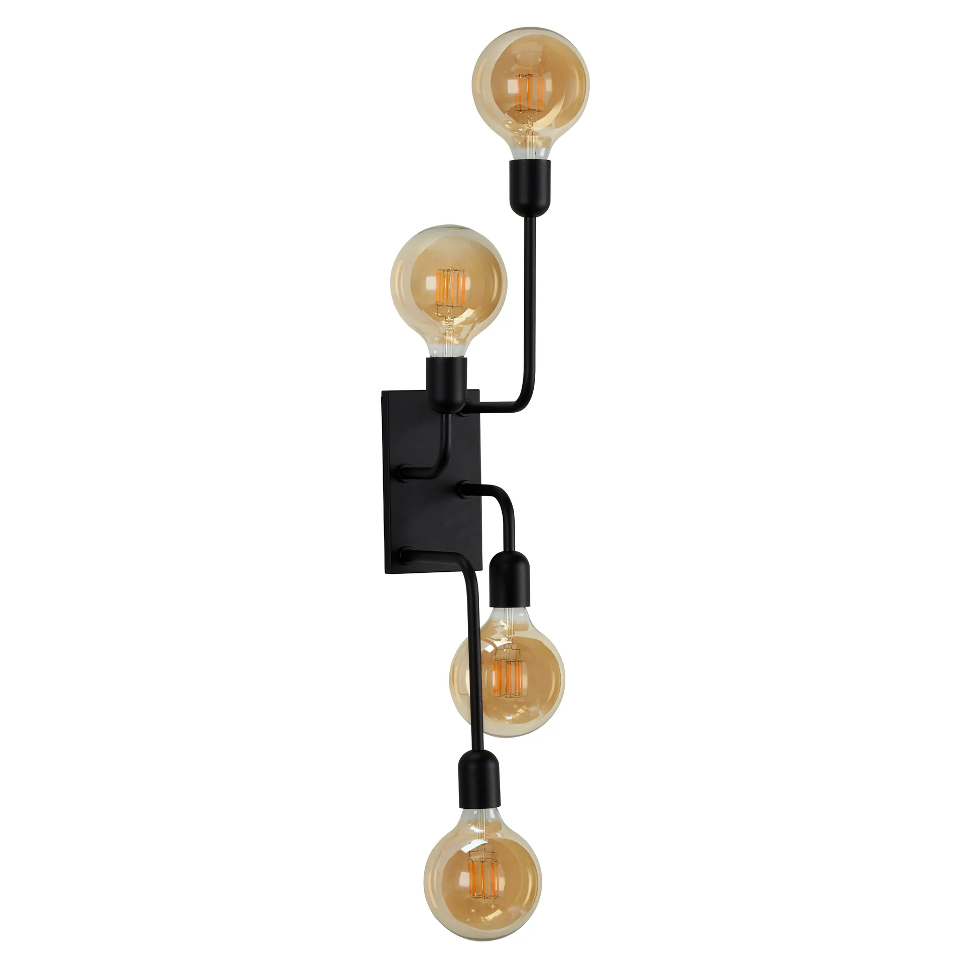 Regal XL wall lamp with cable and plug, Black Belid