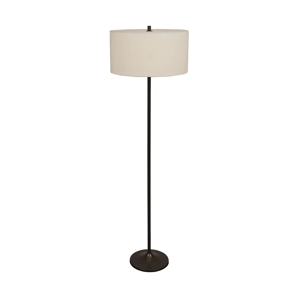 Soft floor lamp, Linen white-metallic bronze, Ø44x149.5 cm Belid