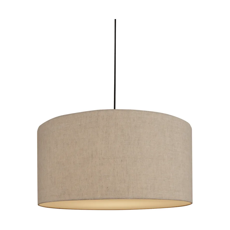 Soft pendant lamp Ø40 cm, Linen natural-metallic bronze, Ø60 cm Belid