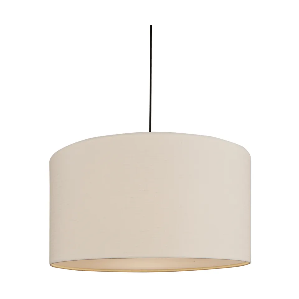 Soft pendant lamp Ø40 cm, Linen white-metallic bronze, Ø60 cm Belid