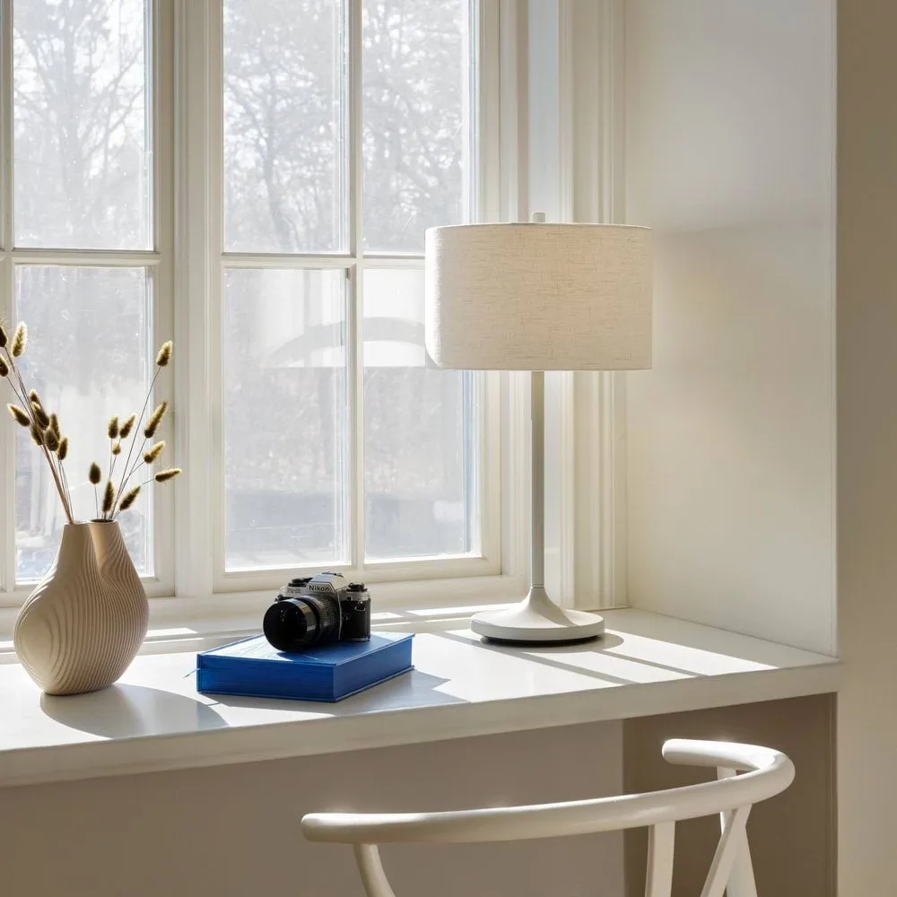 Soft table lamp, Linen white-sand, Ø34x64 cm Belid