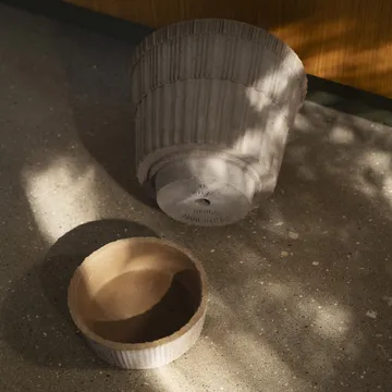 Atlas raw pot with saucer - Grey, Ø18 cm - Bergs Potter