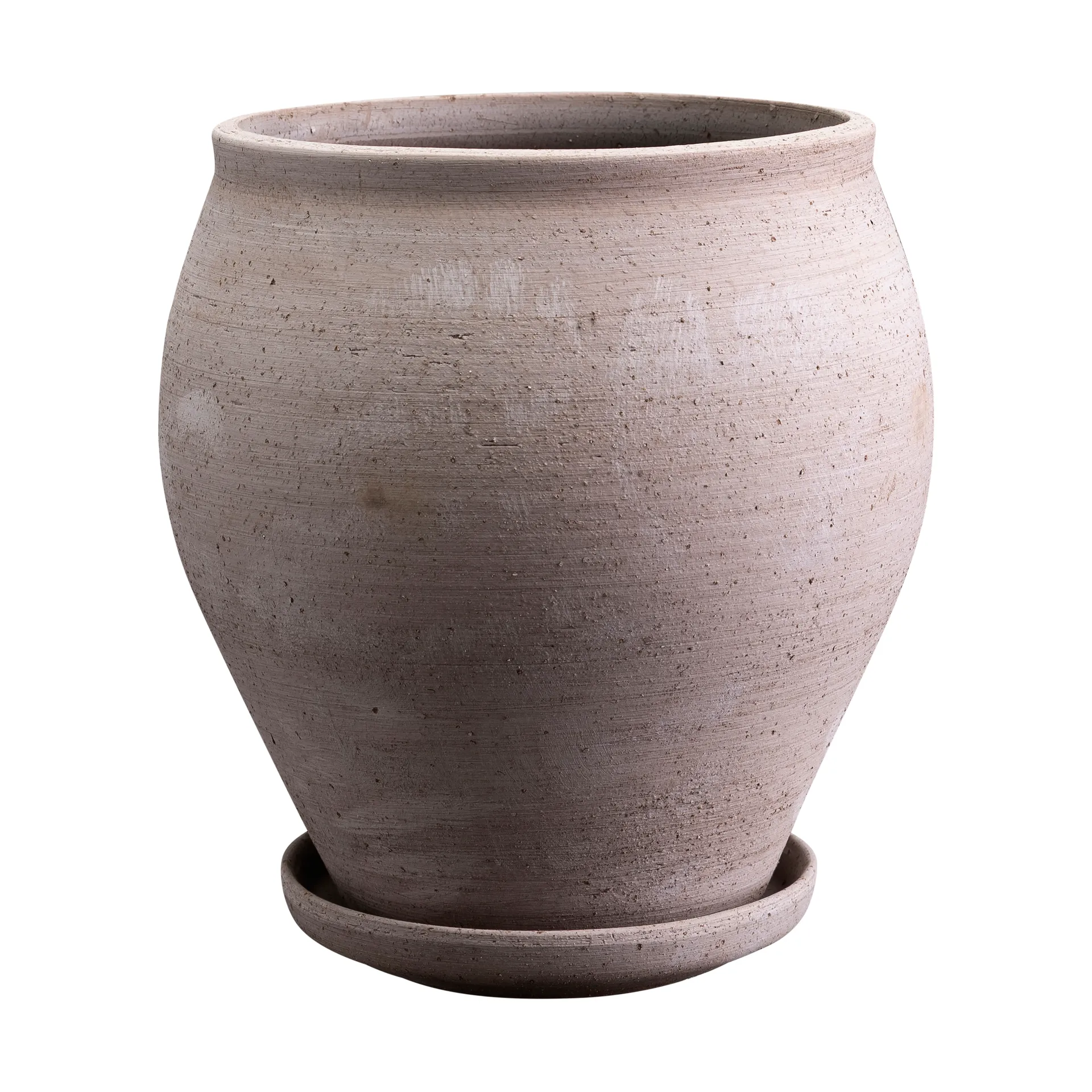 Delphi pot with saucer, 2 pieces, Grey, Ø20 cm Bergs Potter