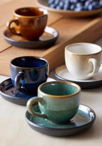 Bitz espresso cup with saucer 7 cl - Amber-black - Bitz