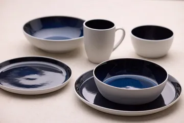 Bitz mug gastro 30 cl - White–dark blue - Bitz