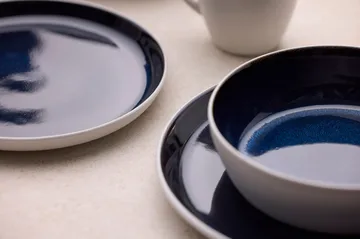 Bitz soup bowl Ø 18 cm - White–dark blue - Bitz