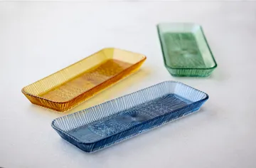 Kusintha serving dish rectangular 14x38 cm - Blue - Bitz