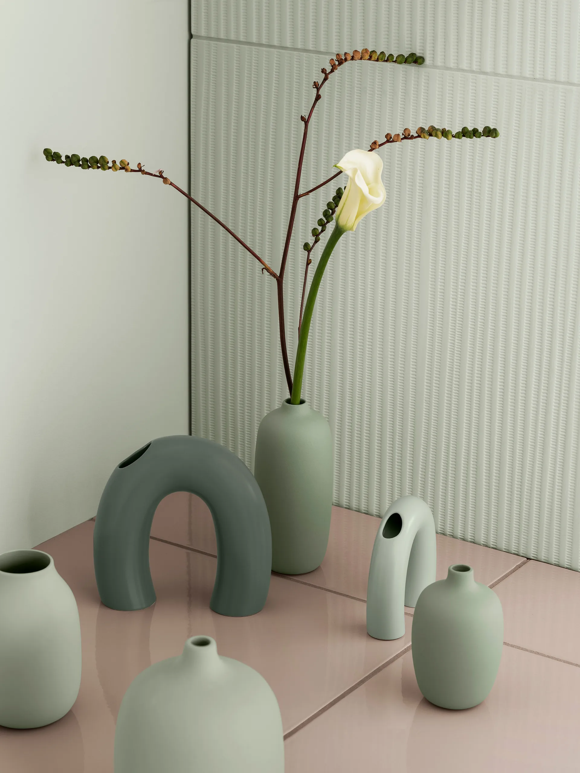Ceola vase 18 cm, Desert Sage blomus