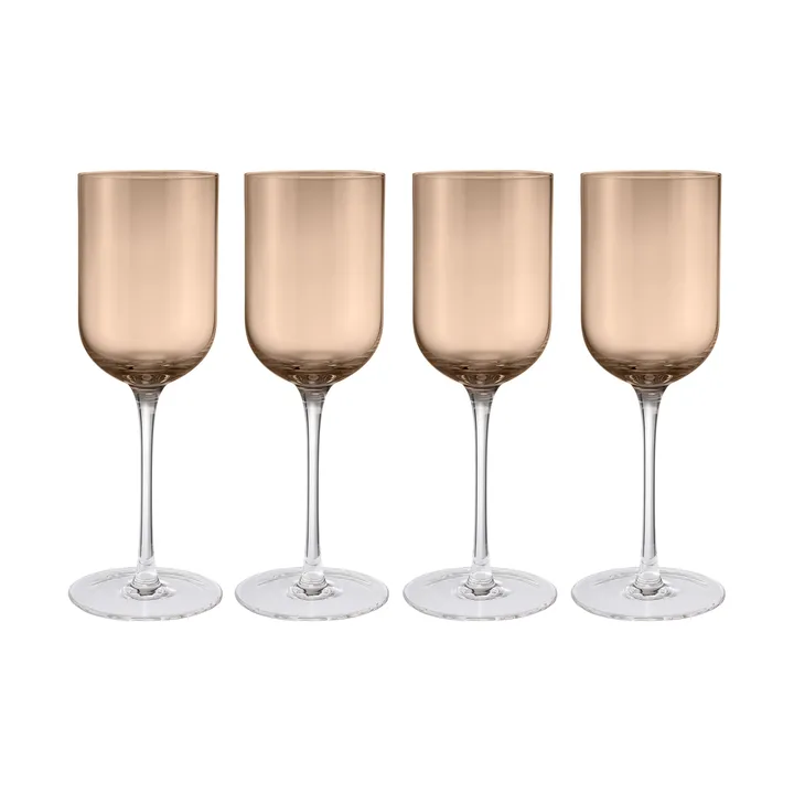 Fuumi wine glass 31 cl 4-pack - Coffee-clear - blomus