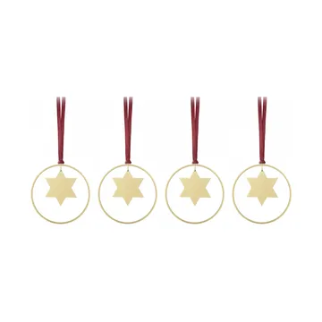 KITAI tree decoration 8,5 cm 4-pack - Stars - blomus