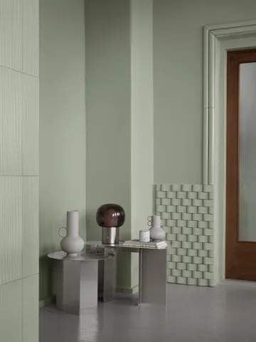ORU side table M Ø50 cm - Matte stainless steel - blomus