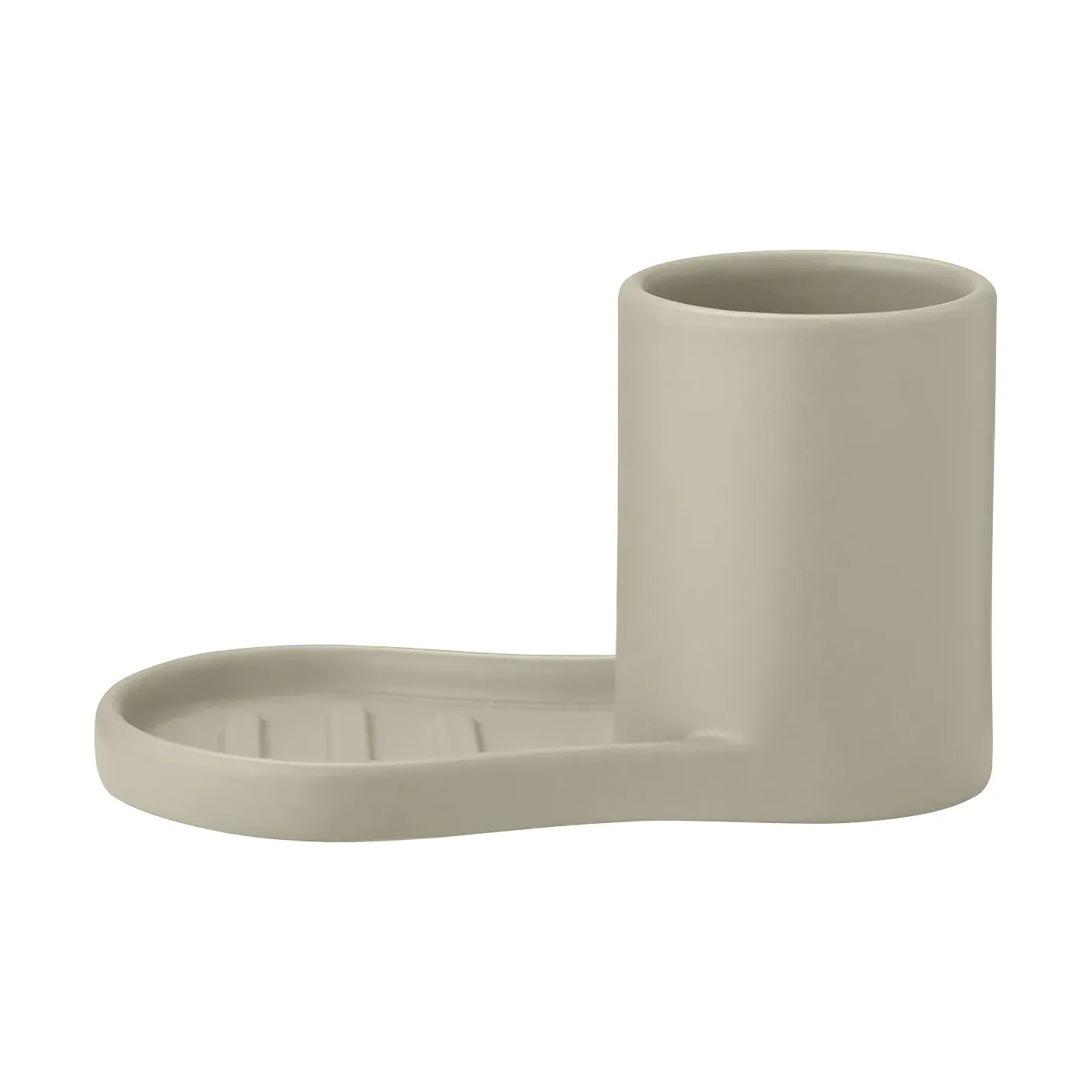 Piro dish brush and soap holder, Nomad blomus