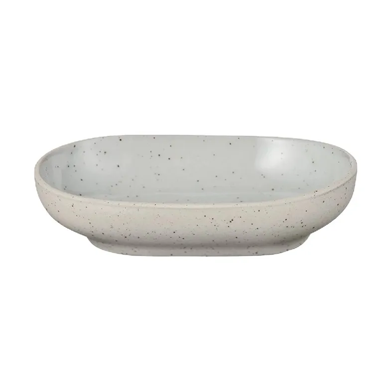 Sablo plate L oval 7x11 cl, Cloud blomus