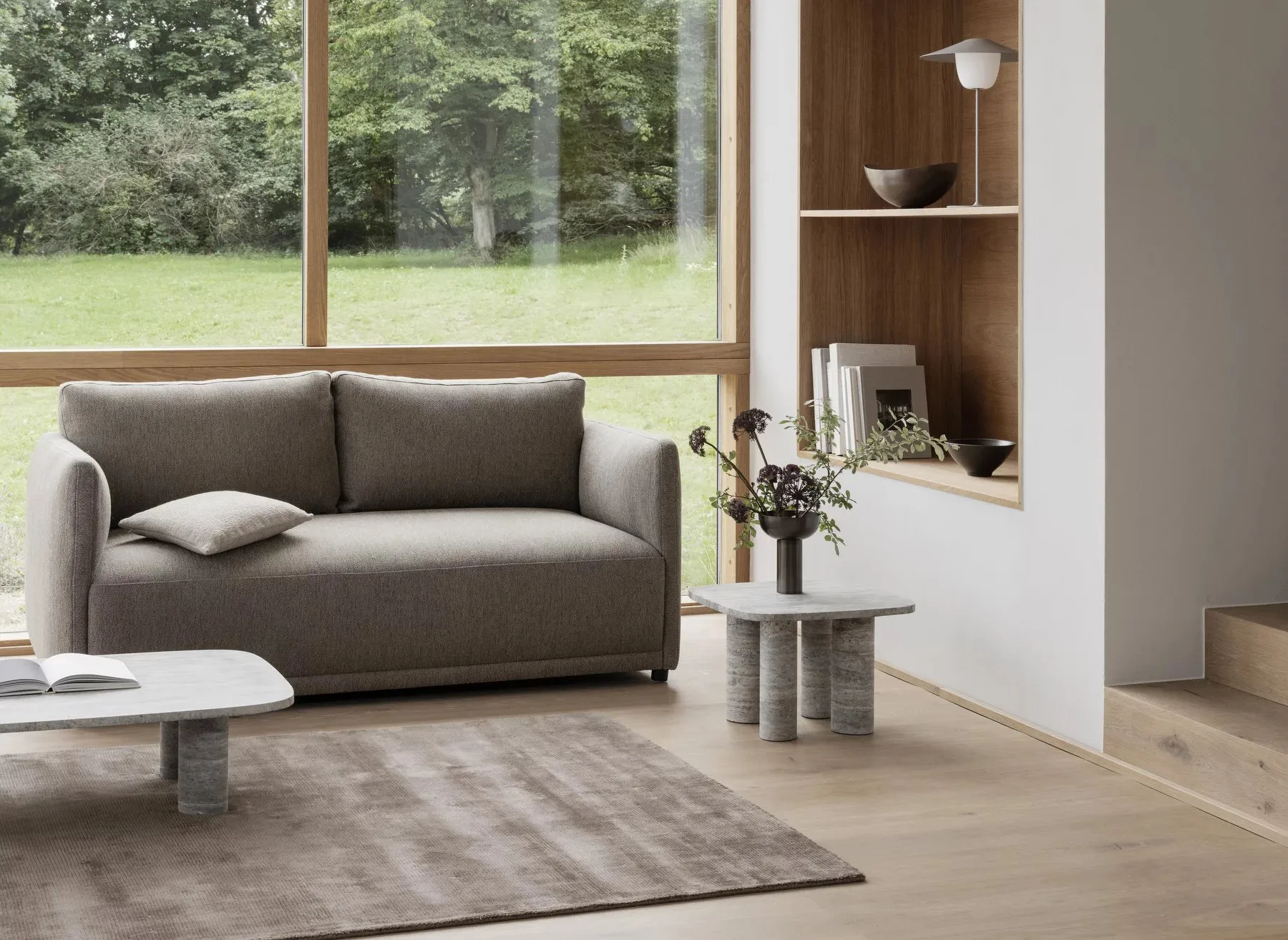 Visca rug M 160x240 cm, Taupe blomus