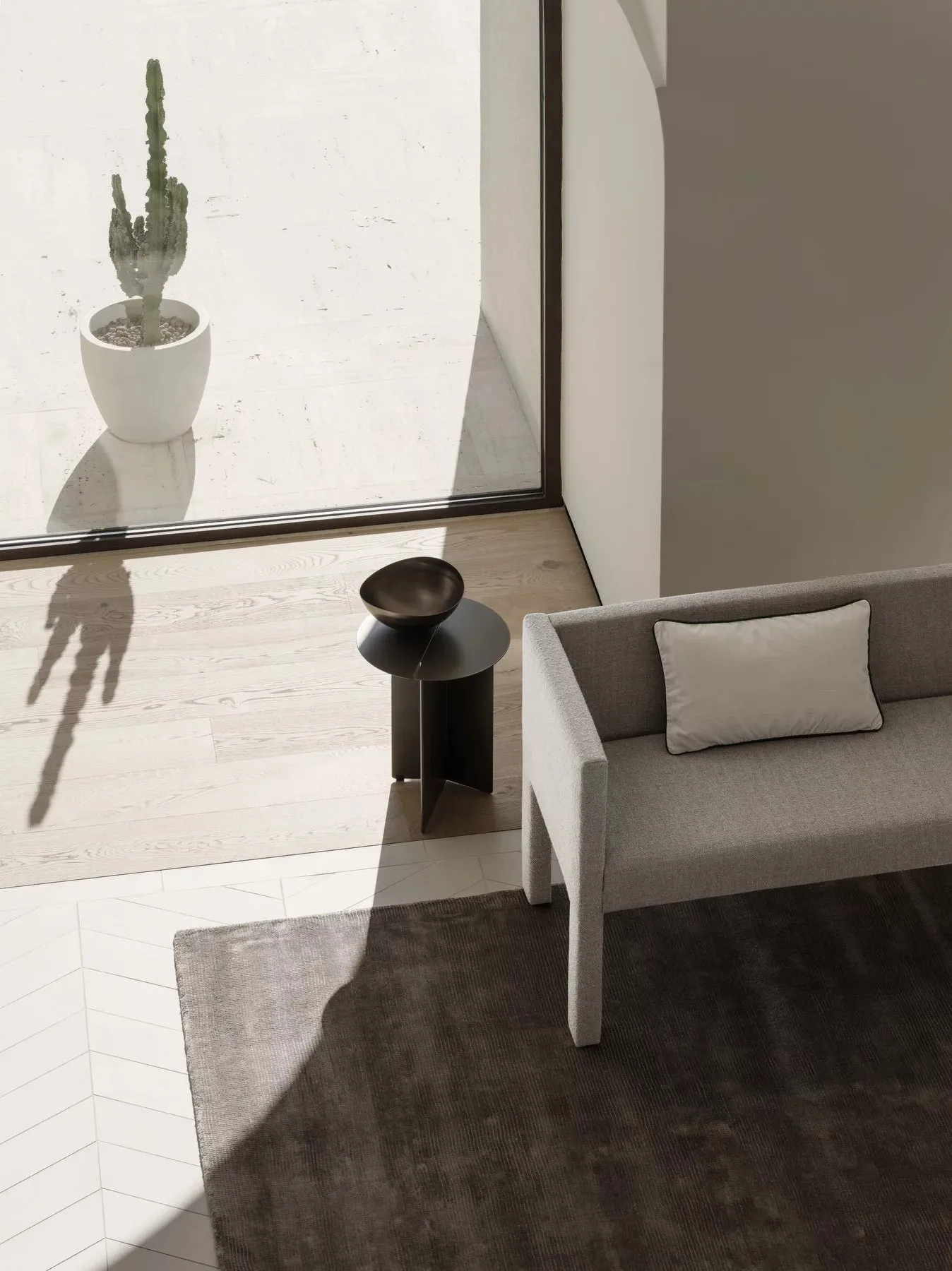 Visca rug M 160x240 cm, Taupe blomus