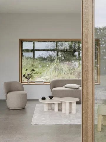 Volos side table S Ø52 cm - Travertine - blomus