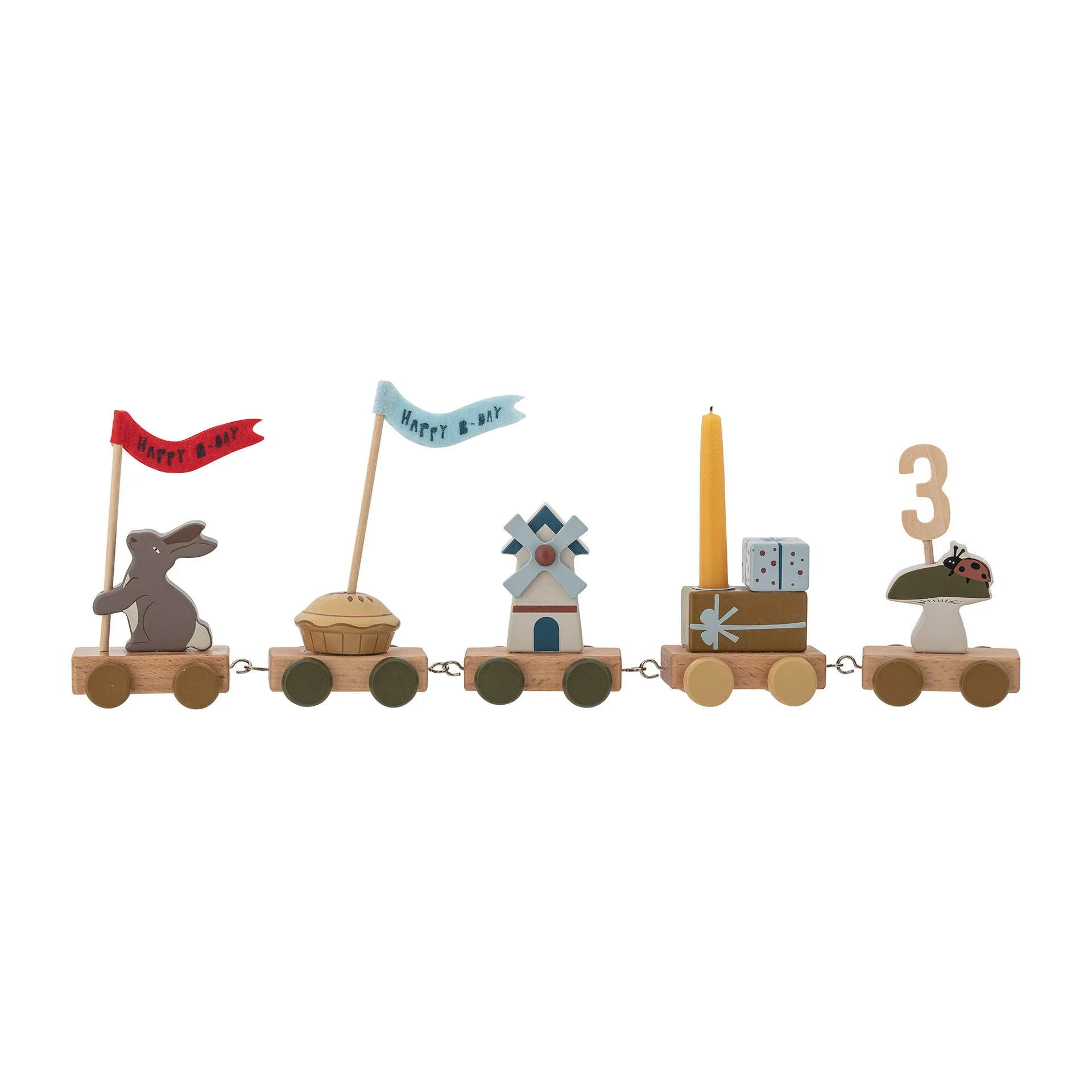 Alfi birthday train 39 cm, Brown Bloomingville
