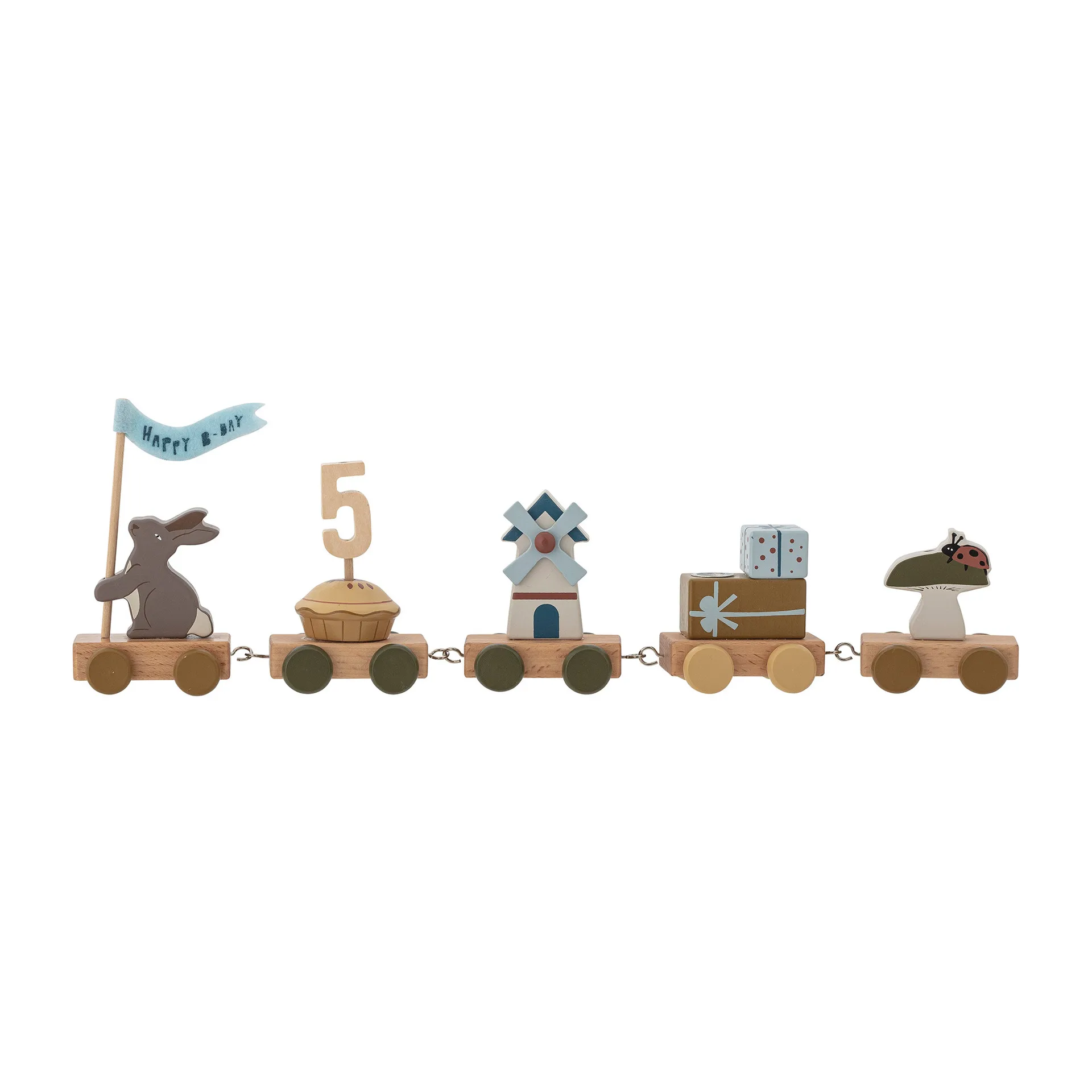 Alfi birthday train 39 cm, Brown Bloomingville
