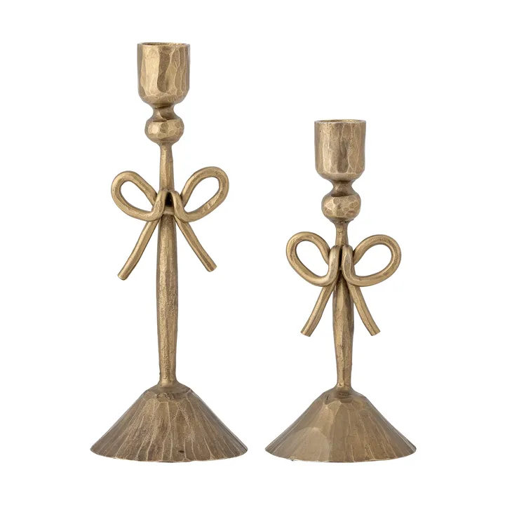 Arc candle holder - Brass, 2 pieces, Ø9 cm - Bloomingville