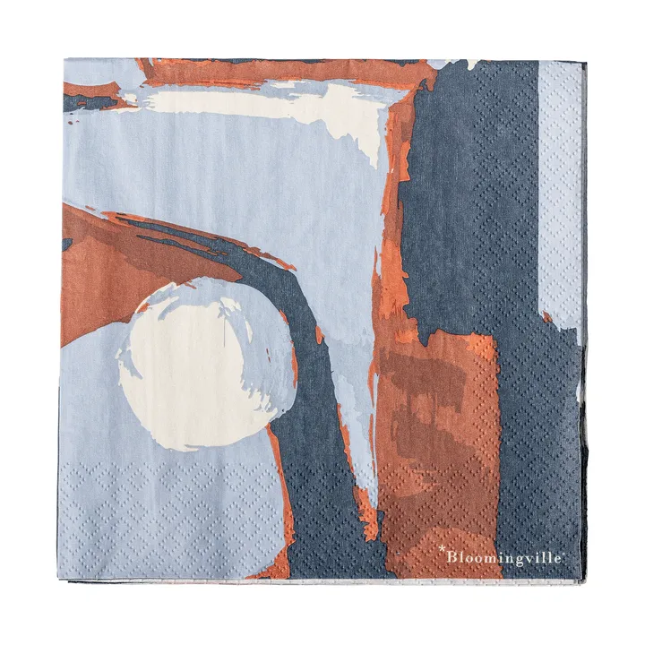 Arty paper napkin 20-pack - Blue - Bloomingville