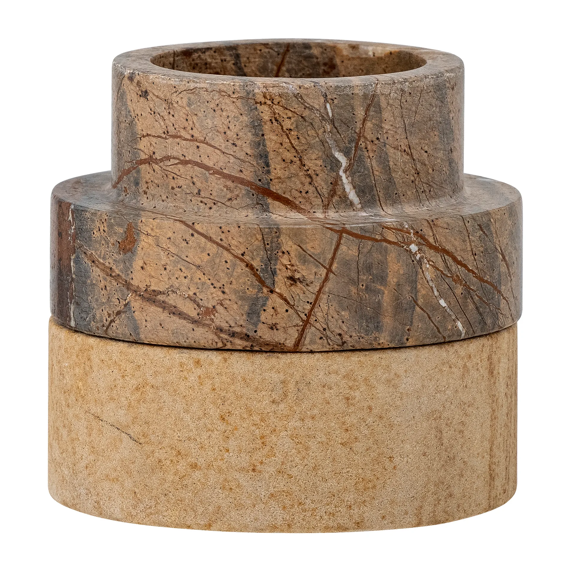 Dalin candle sticks-tea light sticks Ø9 cm, Sand stone Bloomingville