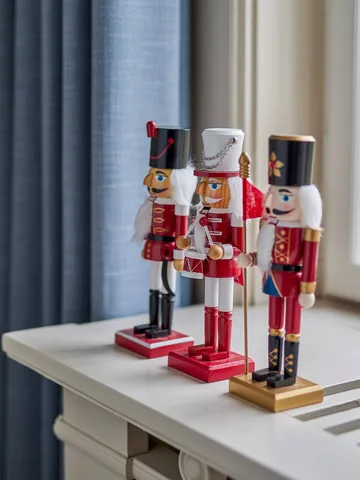 Darren nutcracker Christmas decoration - Red, 3 pieces, 25 cm - Bloomingville
