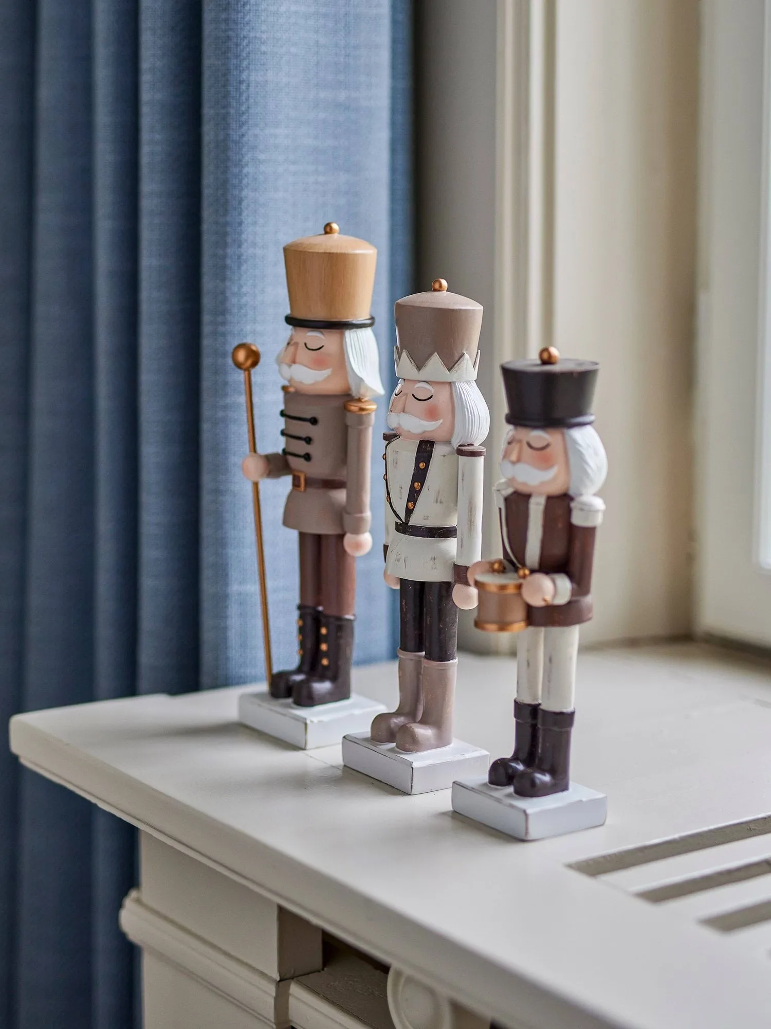 Darryl nutcracker Christmas decoration, Brown, 3 pieces Bloomingville