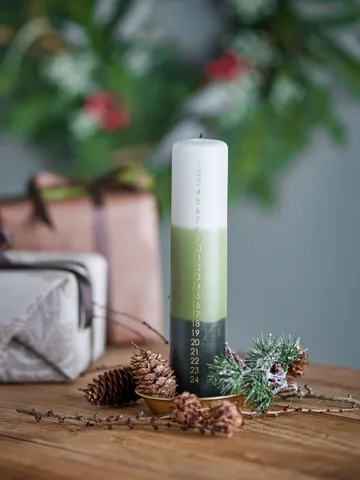 Dip Dye advent candle - Green, 25 cm - Bloomingville