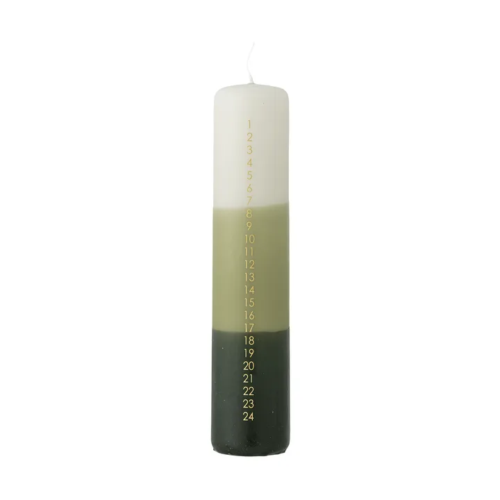 Dip Dye adventssljus - Green, 25 cm - Bloomingville