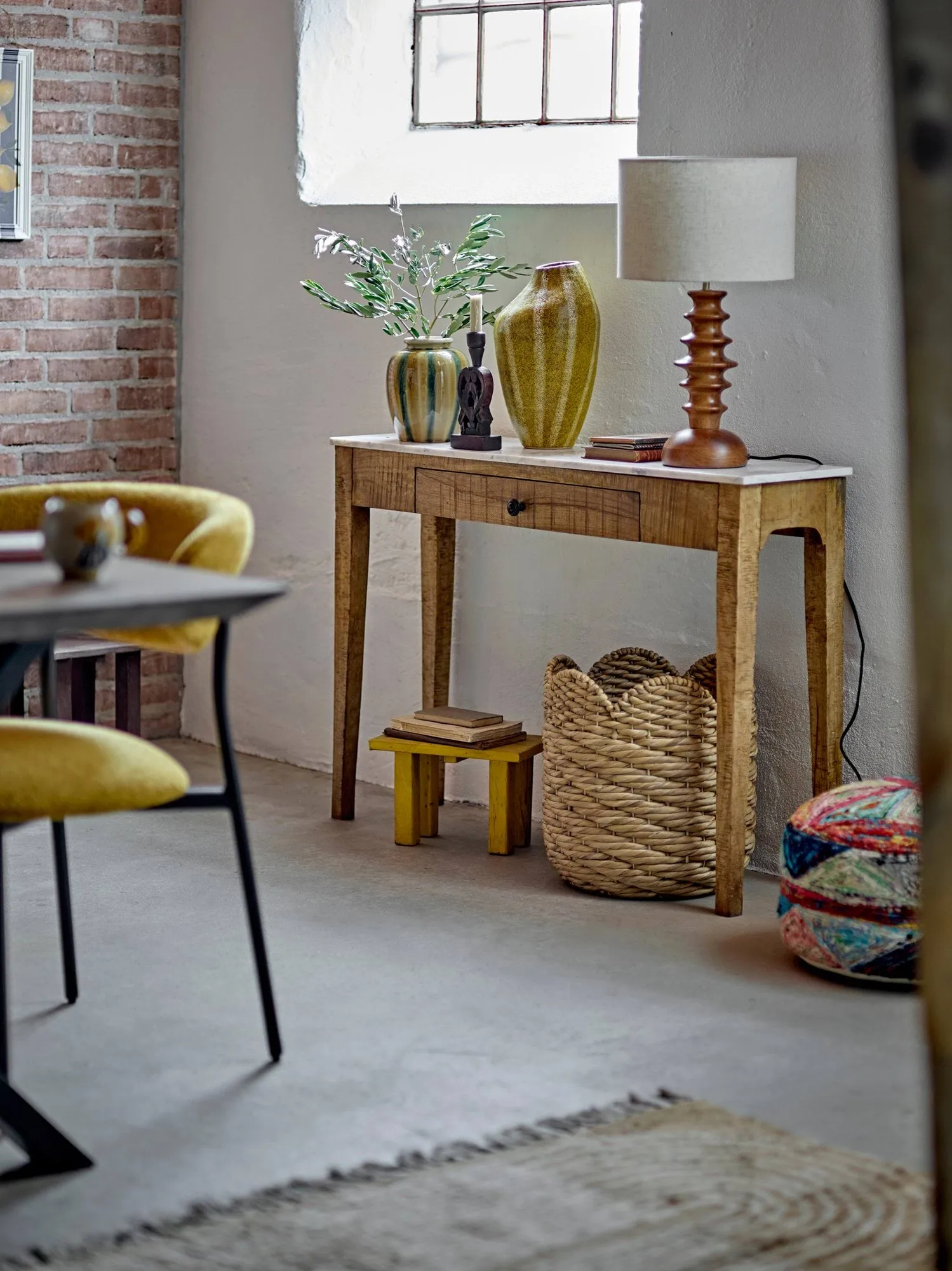 Elinora table lamp, Brown, Ø30 cm Bloomingville