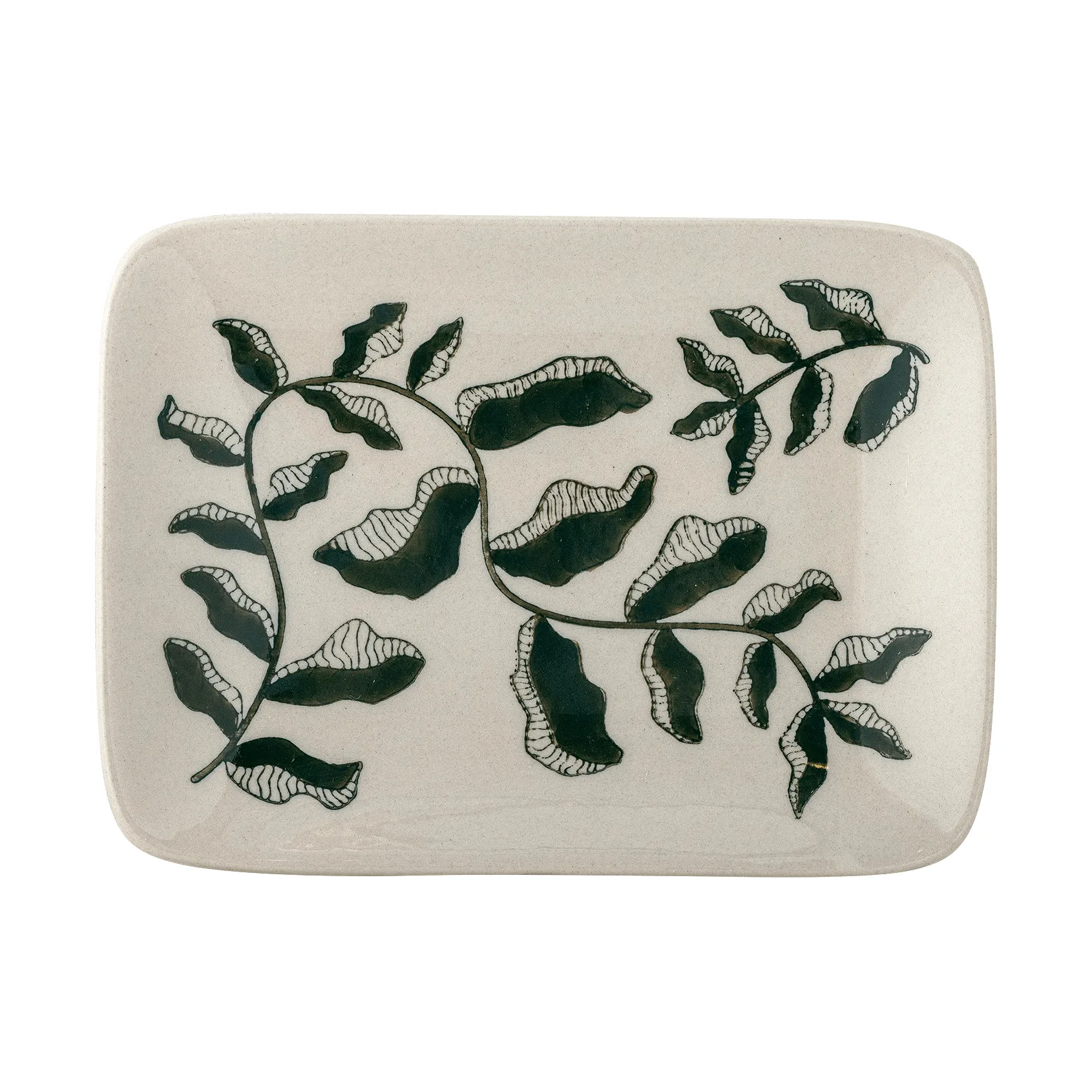 Fauni side plate, Green, 15x11.5 cm Bloomingville