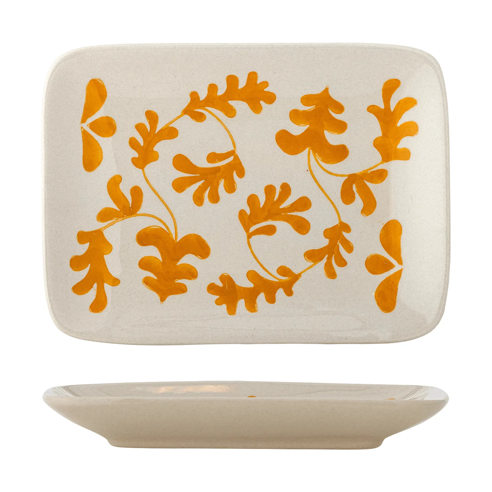 Fauni side plate, Yellow, 15x11.5 cm Bloomingville