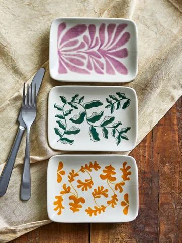 Fauni side plate - Yellow, 15x11.5 cm - Bloomingville