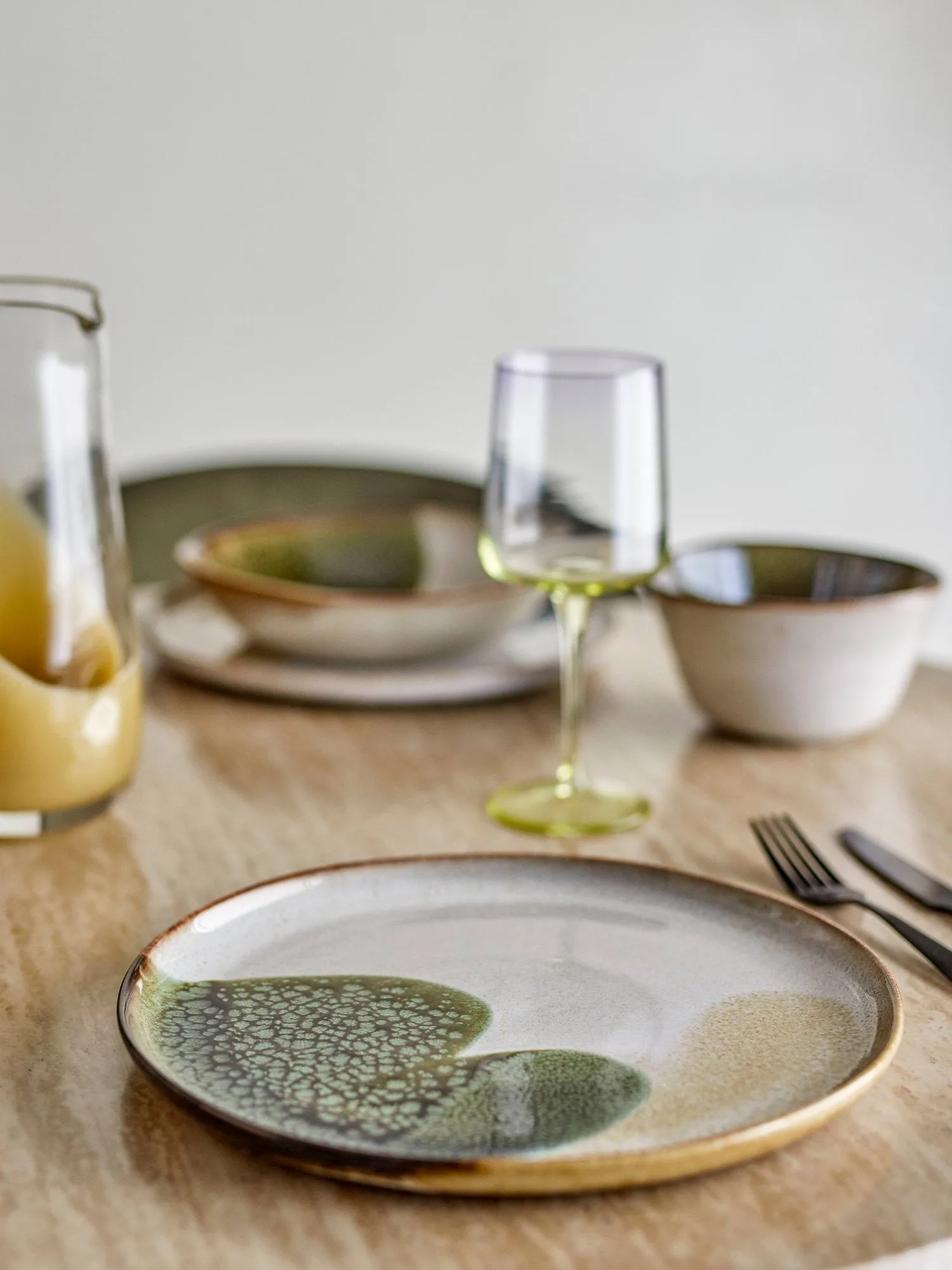 Jules dinner set 12-piece, Green Bloomingville