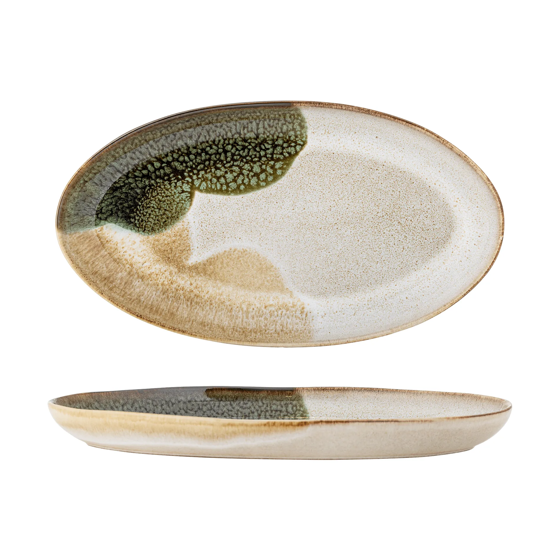 Jules serving platter, Green, 33.5x18.5 cm Bloomingville